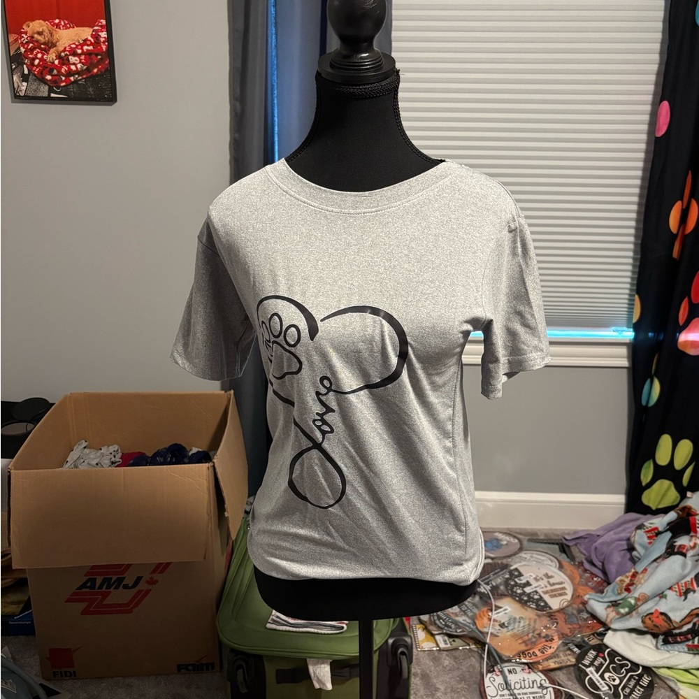 Gray Graphic Women's Top